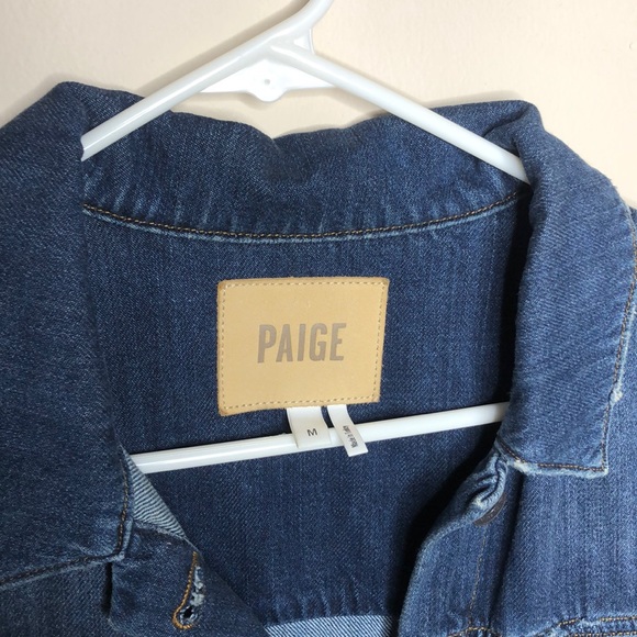 PAIGE Cropped Distressed Denim Jacket - Picture 4 of 6